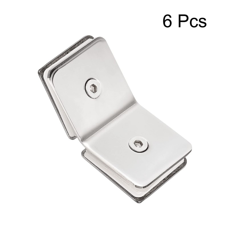 HARFINGTON Stainless Steel 135 Degree Glass Clamp, 6pcs for 8-12mm