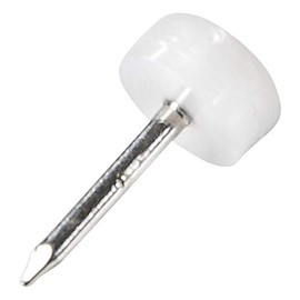 Adsamm® / 16 x Glides in plastic with nail | Ø 0,39'' (Ø 10 mm) | white | round | Premium quality furniture sliders with nail by Adsamm®