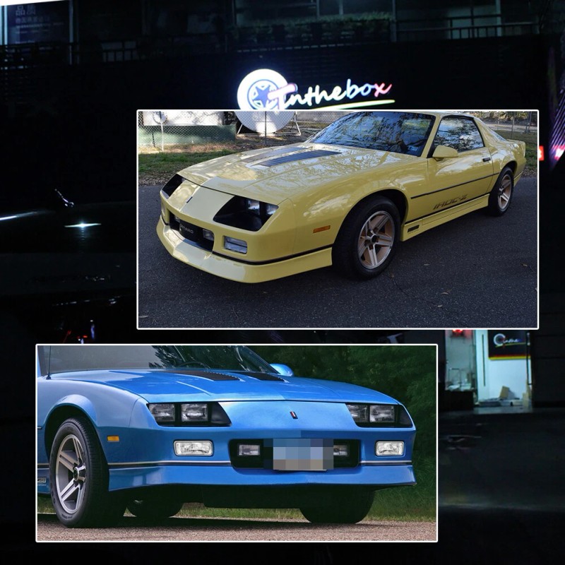 GTINTHEBOX Fits 1985-1992 Chevy Camaro Front Bumper Lights Turn Signal