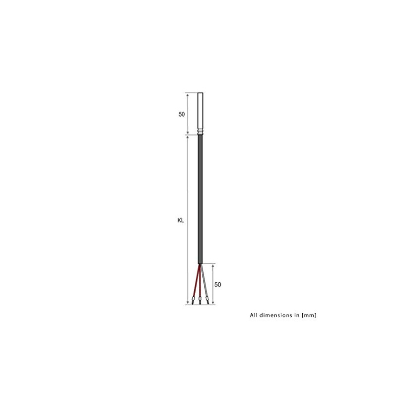 iOVEO 035HP01310 PT100 3-Conductor Temperature Sensor / Temperature Probe with