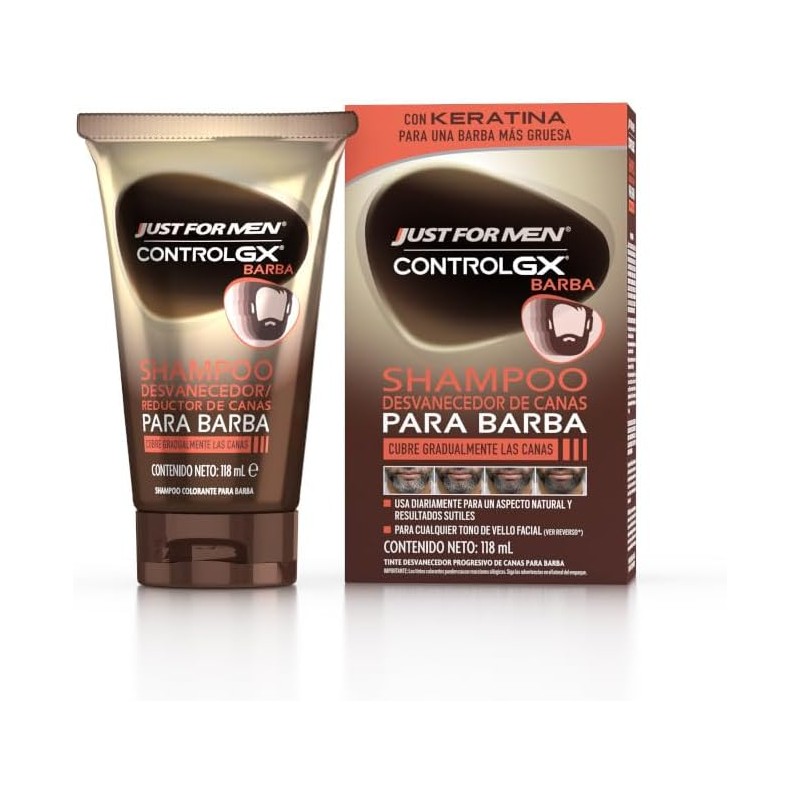 Just For Men Control GX Shampoo Desvanecedor Canas, Barba y