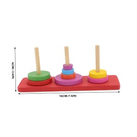 Generic 1Set Bird Stacking Ring for Parrots Interactive Wood Training for Intelligence Development and Activities Promotes Healthy Environment and Bonding