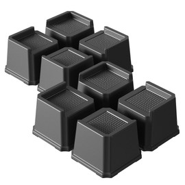 Napnapday Bed Risers 3 Inch Heavy Duty 8 Pack L-Shaped Bed Furniture Elevators 1,500 lbs Oversized Lifts Up Riser for Sofa and Table