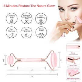 Guasha Aus Jade Stein, Jade Roller Gesicht, Jade Roller & Gua Sha Stein, Gesichtsroller Massagegerät, Natürlicher Jade Massageroller, Gua Sha Stein Und Gesichtsroller, Gesichtsroller Aus Jade Stein