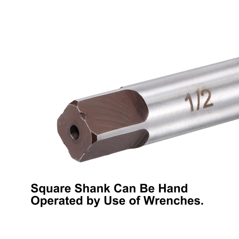 sourcing map 1/2" Hand Reamer H8 Accuracy Alloy Tool Steel
