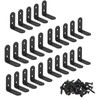 24 Packs Black L Bracket 40 x40mm Corner Braces,YMAISS Small
