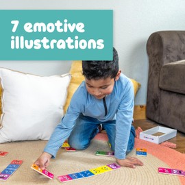 SPARK & WOW Emotions Dominoes - Set of 28-7 Basic Emotions - Match and Identify Expressions - Social-Emotional Learning Game for Kids