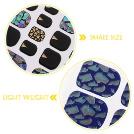 Vaguelly 12pcs Nail Art Stickers for Women Sparkling Assorted Color Toe Nail Decals for Parties and Events Safe Material for Decoration