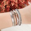 RIAH FASHION Bohemian Faux Leather Wrap Multi Layer Bracelet -