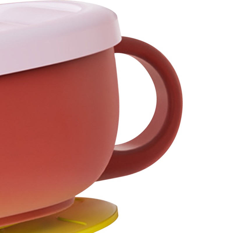 Toddler Suction Cup Bowls with Lids Prevent Falling Stainless Steel