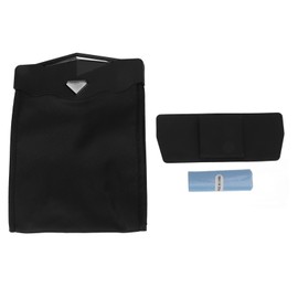 LED Car Trash Can Waterproof Compact Leak Proof Reusable Artificial Leather Automotive Garbage Bag