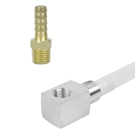 7-0948 Universal 12" Marine Fuel Tank Pickup Tube with Strainer, Polyethylene Fuel Pickup Tube with Brass Barb Connector Compatible with Standard Universal Boat Fuel Tank