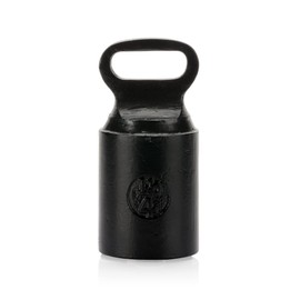 CRAFTSMAN ROAD Cast Iron Door Stop Decorative, Weighted Heavy Door Weight 4lb Antique Free Standing 6' x 3' Non Slip with Handle (Black)