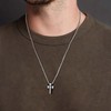 RepaTime Men Silver Cross Necklace, Stainless Steel Christian Cross Pendant