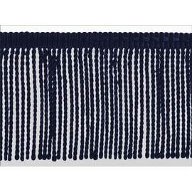 3" (7.5cm) Basic Trim Collection Thin Bullion Fringe Trim with Fancy Woven Gimp Header (Style# BFTC3) Dark Navy Blue #J3 (Dark Blue) 5 Yards (15 ft/4.5m)