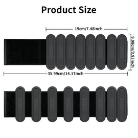 Smlper 2 Pieces Adjustable Wrist Weights, Ankle Weights Set, Portable Weight Cuffs for Men and Women, Ankle Weights Set for Pilates, Dance, Yoga, Walking, Jogging (Black, 2 kg (1 kg x 2))