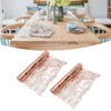 2Pcs Thin Metallic Mesh Table Runner Glitter Sequin Table Runners