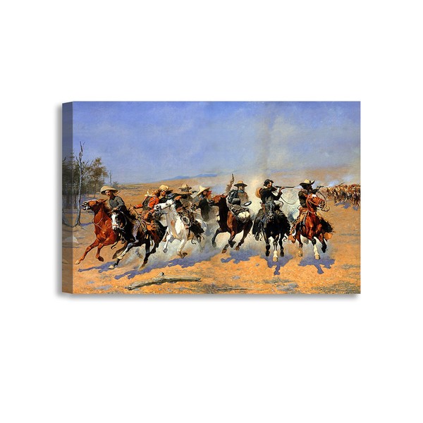 DECORARTS -A Dash for the Timber, Frederic Remington Classic Art