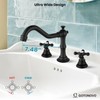 gotonovo 3 Hole Matte Black Bathroom Sink Faucet with Pop