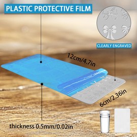 beinkmake 3Pcs Bow Nail Stamping Plate Set Girly Elements Romantic Heart Shape Stainless Steel Nail Stamp Templates Clear Silicone Nails Stamping with Stamper Scraper for Manicure Printing