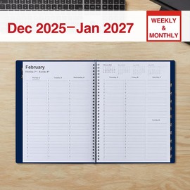 Staples 2026 Year 8" x 11" Weekly & Monthly Appointment Book, Navy (ST58470-26)