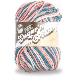 Lily Sugar'N Cream Super Size Coral Seas Yarn - 6 Pack of 85g/3oz - Cotton - 4 Medium (Worsted) - 150 Yards - Knitting/Crochet