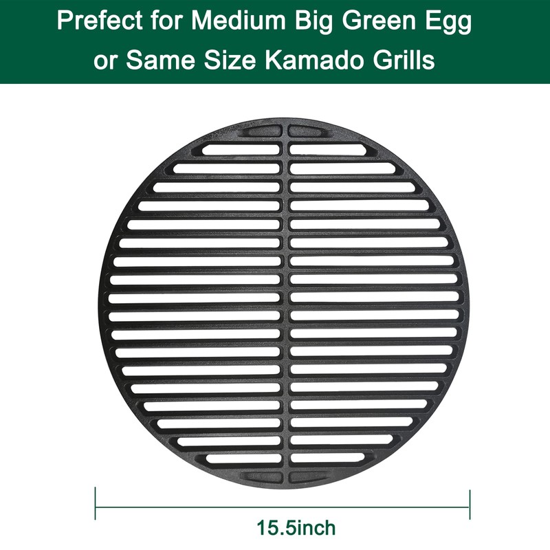 Quantfire 15.5" Round Cast Iron Cooking Grid for Medium Big