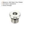 PATIKIL 5/16-24UNF Internal Hex Head Pipe Fitting Plug 3pcs Male