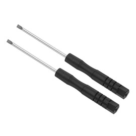 CoCud Mini Slotted Screwdriver, 2.0mm Size 82mm Length, Carbon Steel Small Flat Head Screwdrivers with Anti-Slip Handle - (Applications: for Glasses, Watch or Laptop), 2-Pieces