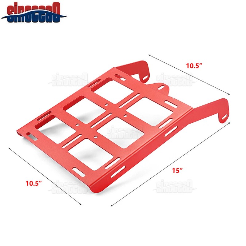 SI Red Rear Tail Luggage Bag Rack Cargo Rack Backpack