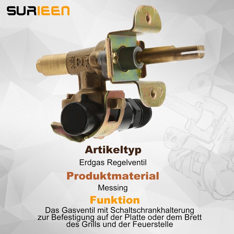 SURIEEN Natural Gas Conversion Control Valve Kit Replacement Repair Valve