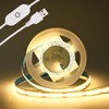 THUNGCIT COB LED Strip Light, 5V USB Band, 320LEDs/m, Dimmable LED Strip Light, USB TV Backlight, Flexible Under Cabinet Strip Light for Bedroom (Warm White 3000K, 1M)