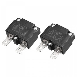 sourcing map Circuit Overload Protector 7A AC125/250V DC32V Automatic Reset Thermal Circuit Breaker 2pcs