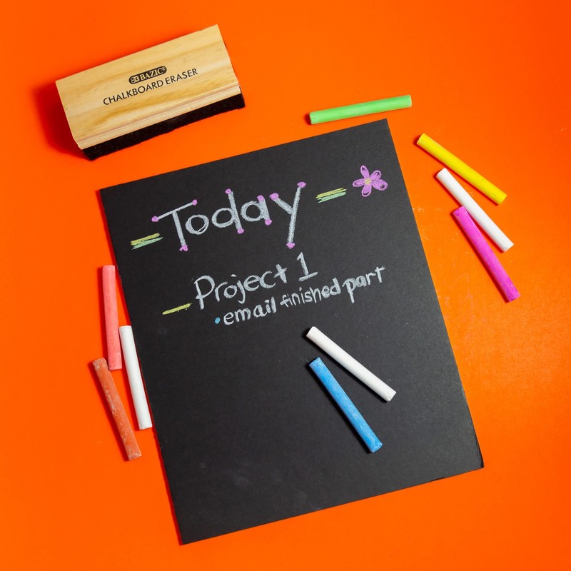 BAZIC Products Chalk Board Eraser, Wood Felt Blackboard and White