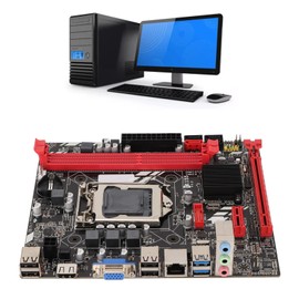 Desktop PC Motherboard, for Corei7 i5 i3 LGA1155 MATX DDR3 Motherboard, B75M Computer Motherboard Card, Digital HD VGA Output