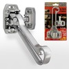 3LOCKS Silver Front Door Security Bolt Latch Tank Double Lock