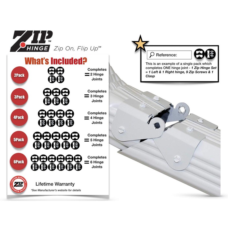 Zip Hinge - 3 Pack | 2-6 Pack Set Downspout