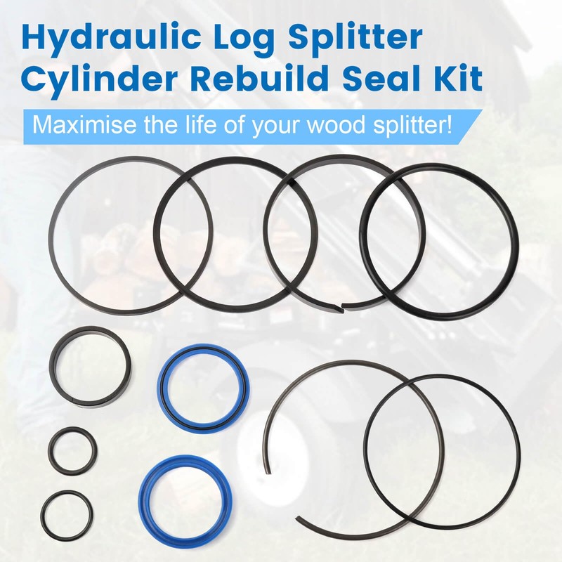 Hydraulic Log Splitter Cylinder Rebuild Seal Kit for 4.5" Bore