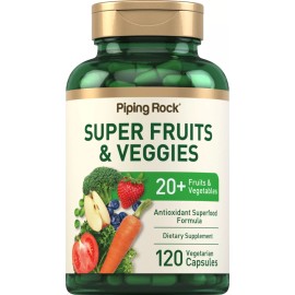 Piping Rock Fruits and Veggies Supplement | 120 Capsules | Non-GMO | by Piping Rock