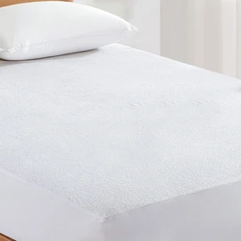 Oxford Homeware Waterproof Mattress Protector – Dust & Mite Proof 30cm Deep Fitted Double Mattress Protector - Soft Touch Noiseless Terry Towel Mattress Cover (135x190cm)