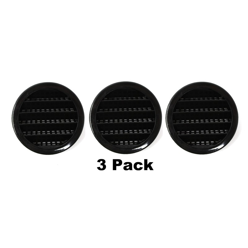 2.5" Round Plastic Louver Soffit Air Vent Reptile Screen Grille
