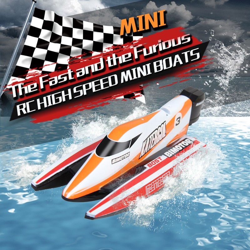 RC 2.4GHz Remote Control 4 Channel Mini Boat Racing Speedboat