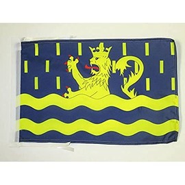 Doubs Flag 18'' x 12'' cords - French department - France SMALL flags 30 x 45cm - Banner 18x12 in - AZ FLAG