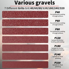 FEIHU Pack of 10 Aluminium Oxide Sanding Belts 40 x 760 mm Grit 40 Sanding Belt Set for Compatible with Pipe Belt Sander, Belt Sander, Polishing Metal, Wood