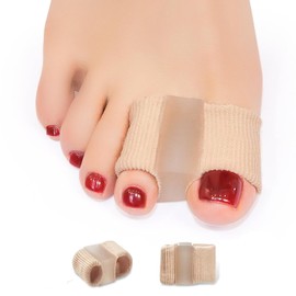 ZADEICK Toe Separator, 2 PCS Bunion Corrector Big Toe Straightener with 2 Loops, Bunion Protector Suitable for Hallux Valgus Correction Women Men