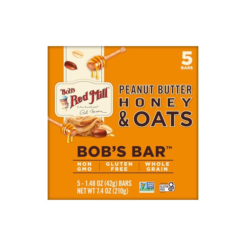 Bob's Red Mill 5pk PB Honey & Oats Bar, 5