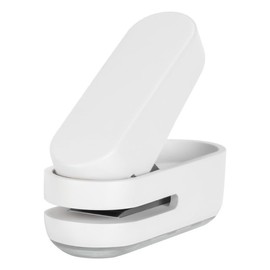 Mini Small Hole Puncher White Color, 10 Sheet Paper Hole Puncher Capacity Single Hole Puncher for Office Use Or Gift for Students (White)