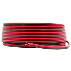GS Power 100% Copper 24 AWG (American Wire Gauge) 50 ft Red & 50 ft Black Bonded Zip Cord Cable for Car Audio Stereo LED Light 12Volt Automotive Harness Wiring. Also in 100 & 200 Feet Roll