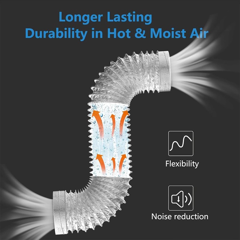 Manguera de Ventilación Flexible de 6 pulgadas y 10 pies,