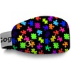 GogglesCover: Protective snow goggles cover, rainbow puzzle design